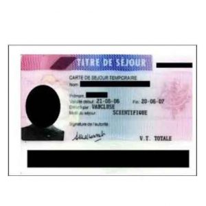 TRADUCTION CARTE DE SÉJOUR